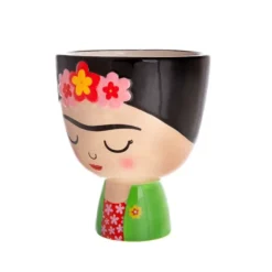 Maceta con forma de Frida Kahlo