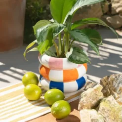 Maceta original con forma de flotador