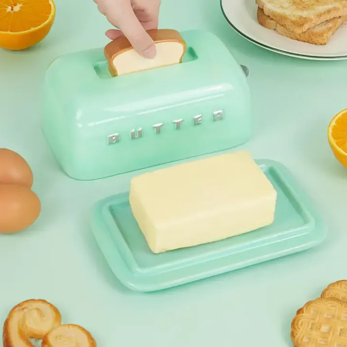 Mantequillera en forma de tostadora retro