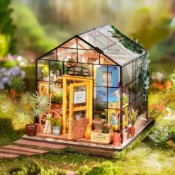 Maqueta de invernadero en miniatura para montar uno mismo