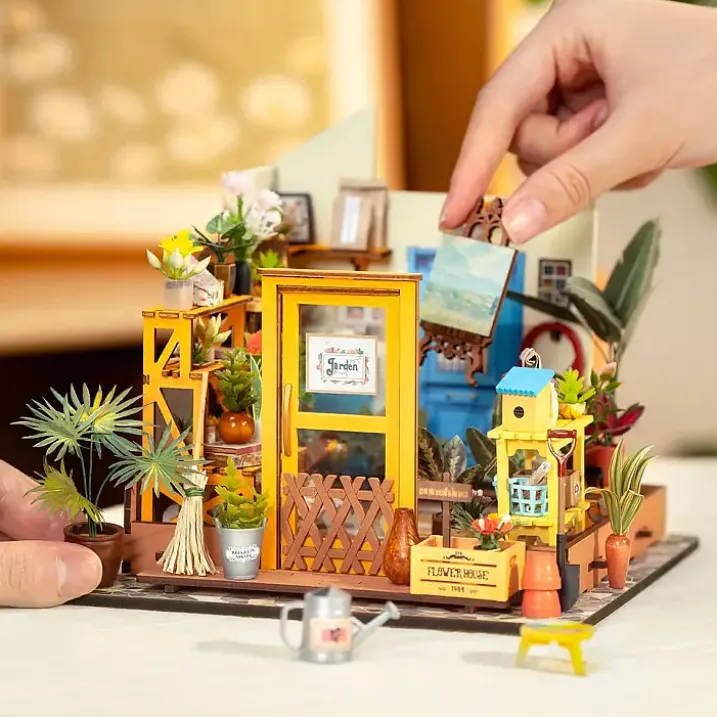Maqueta de invernadero en miniatura para montar uno mismo