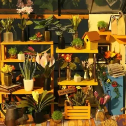 Maqueta de invernadero en miniatura para montar uno mismo