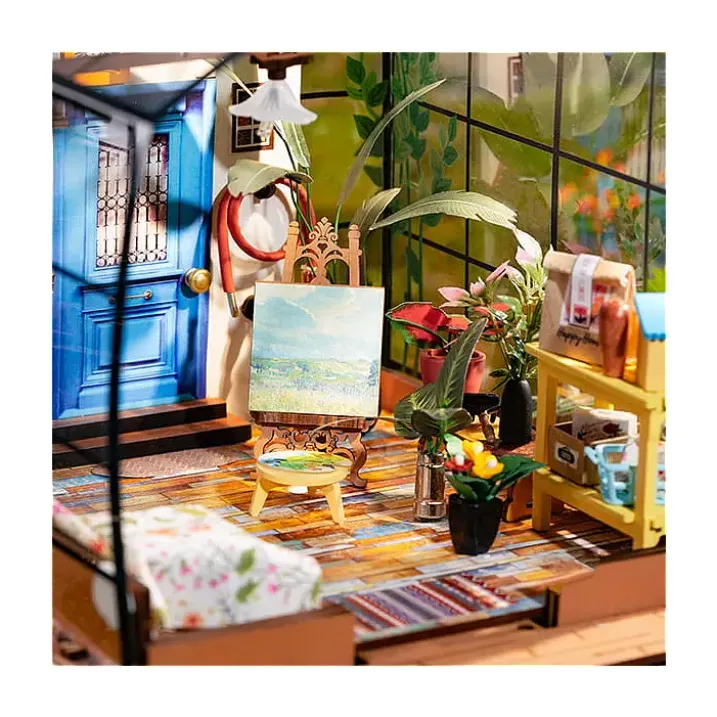 Maqueta de invernadero en miniatura para montar uno mismo