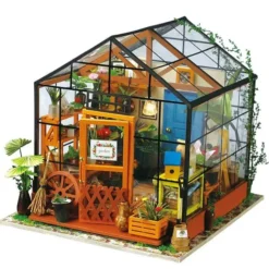 Maqueta de invernadero en miniatura para montar uno mismo