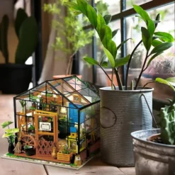 Maqueta de invernadero en miniatura para montar uno mismo