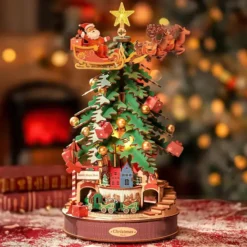 Maqueta de árbol de Navidad con movimiento y sonido
