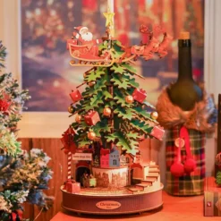 Maqueta de árbol de Navidad con movimiento y sonido