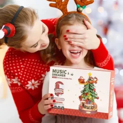 Maqueta de árbol de Navidad con movimiento y sonido