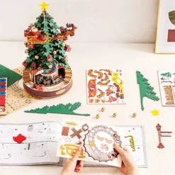 Maqueta de árbol de Navidad con movimiento y sonido