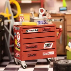 Maqueta de taller mecánico para montar uno mismo