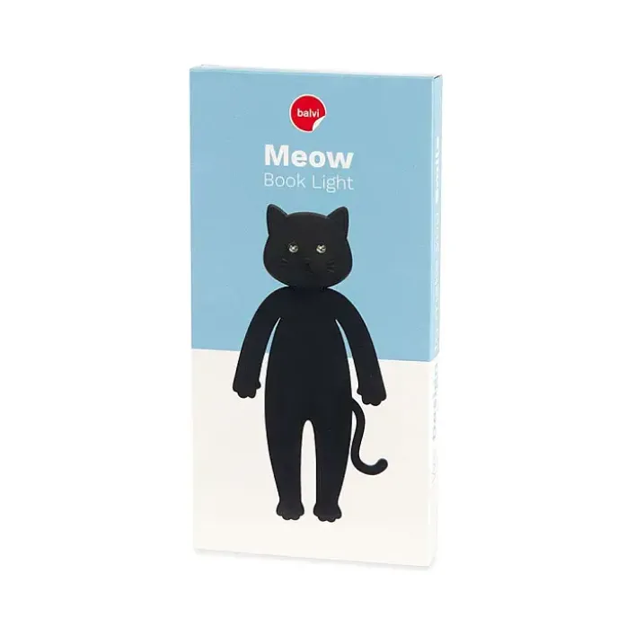 Marcapáginas con luz de lectura en forma de gato