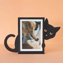 Marco de fotos con gatito asomando