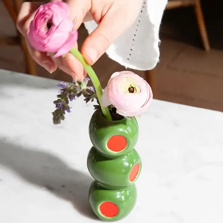 Mini jarrón en forma de aceitunas