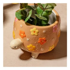 Mini maceta en forma de tortuga