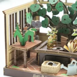 Mini maqueta de clase de herbología Harry Potter