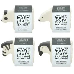 Monokuro mini maceta con kit de cultivo en forma de animalito
