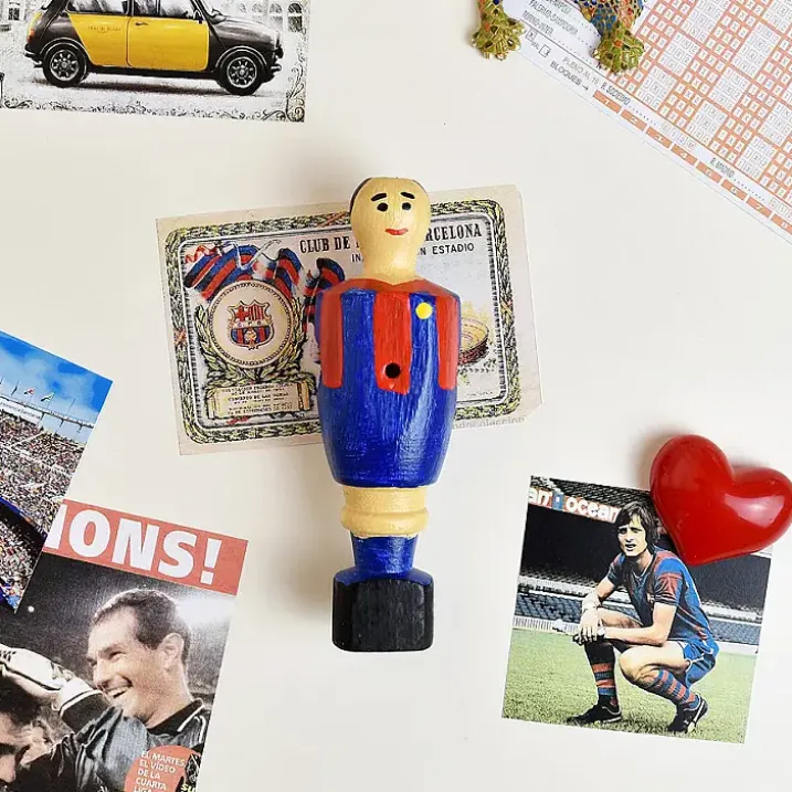 Muñecos de futbolín con imán para la nevera