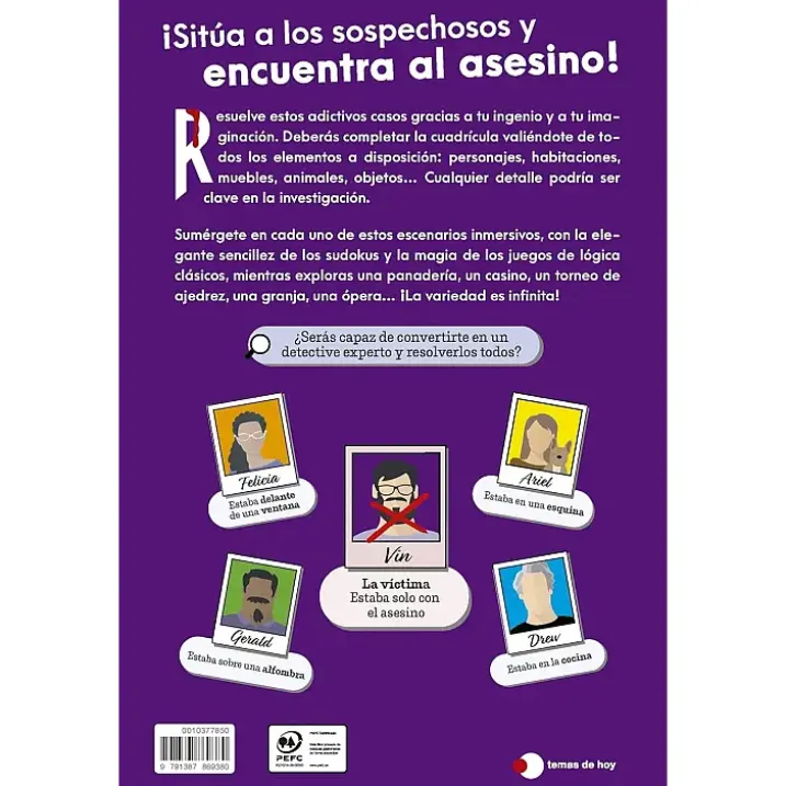 Murdoku, libro de acertijos de lógica y asesinatos