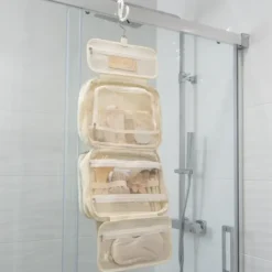 Neceser grande con compartimentos y tejido de osito