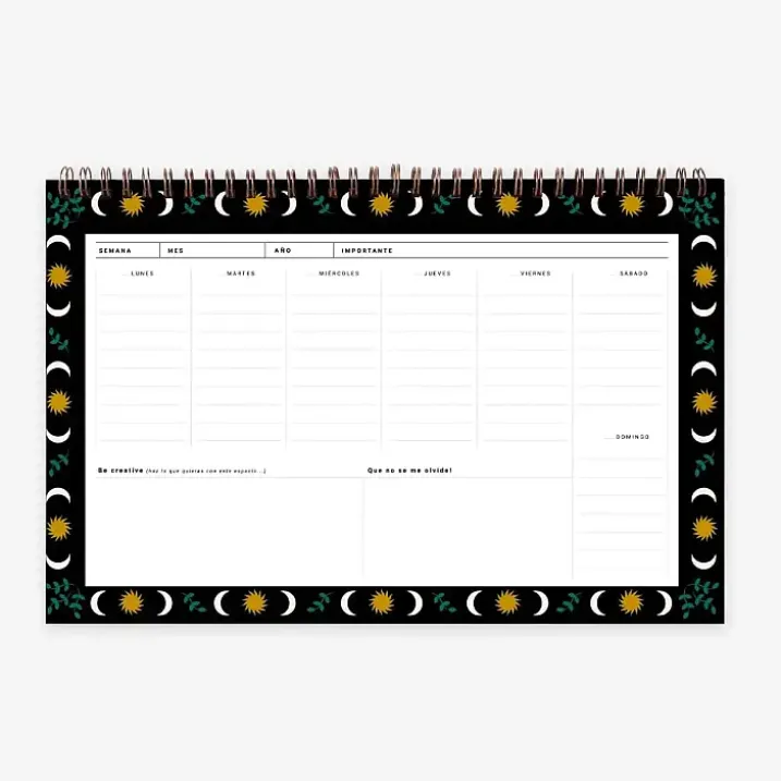 Organizador semanal con diseño místico