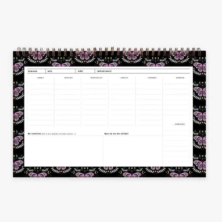 Organizador semanal con diseño místico