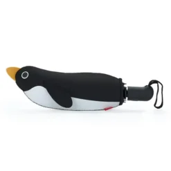 Paraguas automático con funda en forma de pingüino