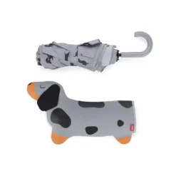 Paraguas plegable con funda en forma de Teckel