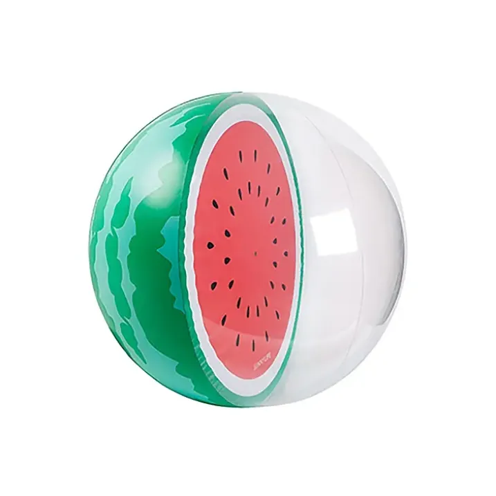Pelota de playa gigante con sandía en 3D