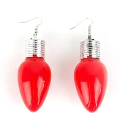 Pendientes navideños con luz