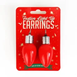 Pendientes navideños con luz
