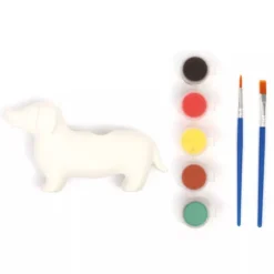 Perro salchicha de cerámica para pintar