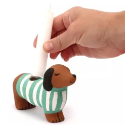 Perro salchicha de cerámica para pintar