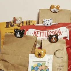 Pinzas para bolsas con forma de gatos o perros