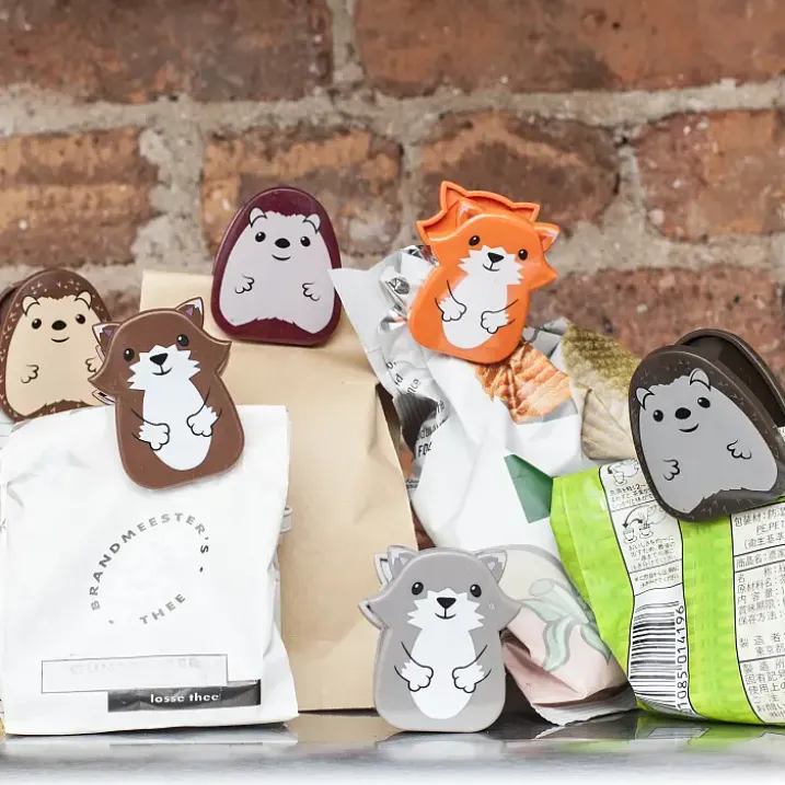 Pinzas para bolsas con forma de animalitos del bosque