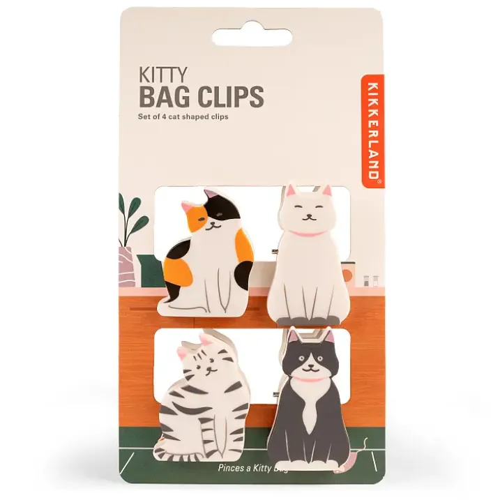 Pinzas para bolsas con forma de gatos