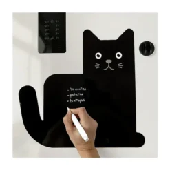 Pizarra nevera magnética gatito negro
