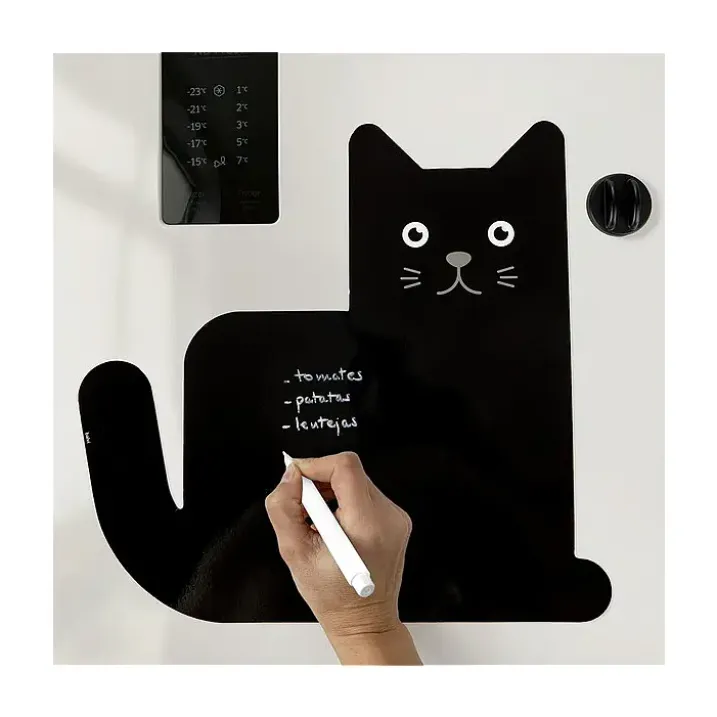 Pizarra nevera magnética gatito negro