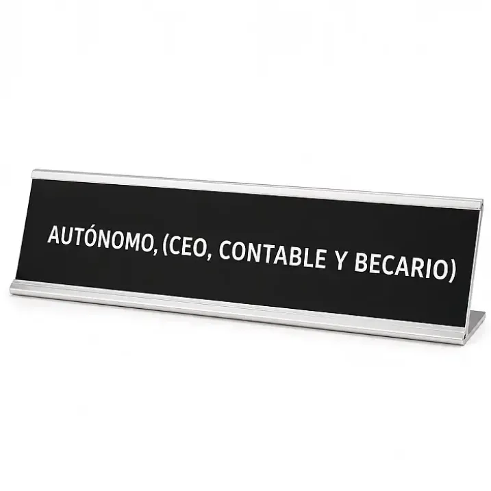 Placa de escritorio AUTÓNOMO (CEO, CONTABLE Y BECARIO)