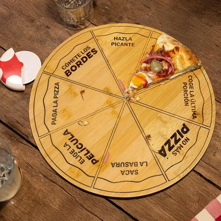 Plato para pizza con retos
