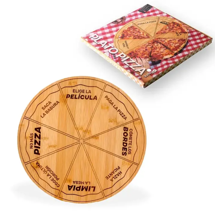 Plato para pizza con retos