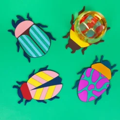 Posavasos originales en forma de escarabajos