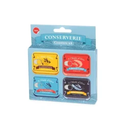 Posavasos originales en forma de lata de conservas
