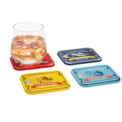 Posavasos originales en forma de lata de conservas