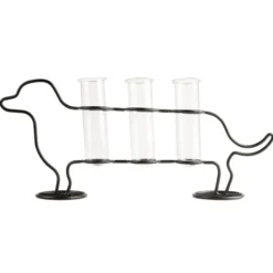 Propagador de esquejes triple en forma de perro salchicha