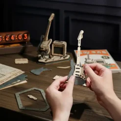 Puzzle 3D guitarra eléctrica de madera