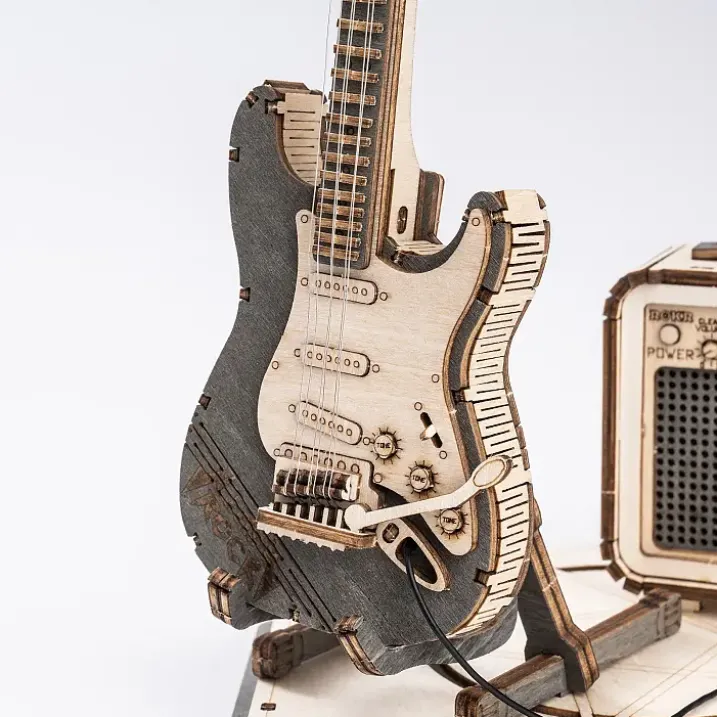 Puzzle 3D guitarra eléctrica de madera