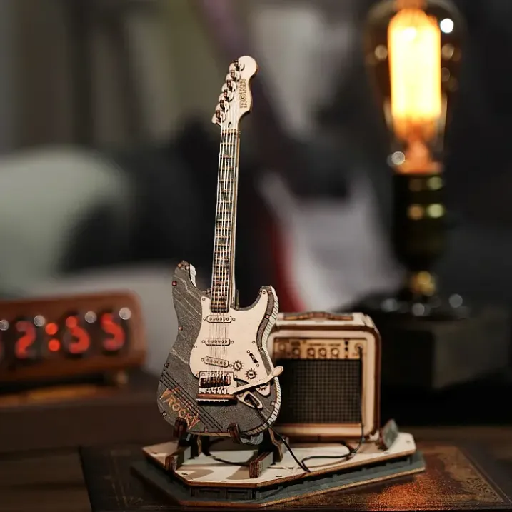 Puzzle 3D guitarra eléctrica de madera
