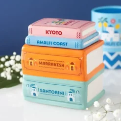 Quemador de aceites esenciales con forma de libros