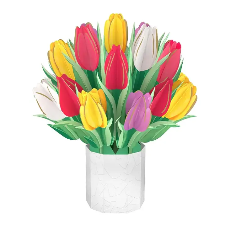 Ramo de flores de papel tridimensional