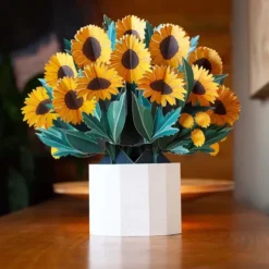 Ramo de flores de papel tridimensional